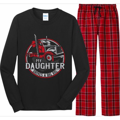 Trucker Truck Driver Father Mother Daughter Vintage My Long Sleeve Pajama Set