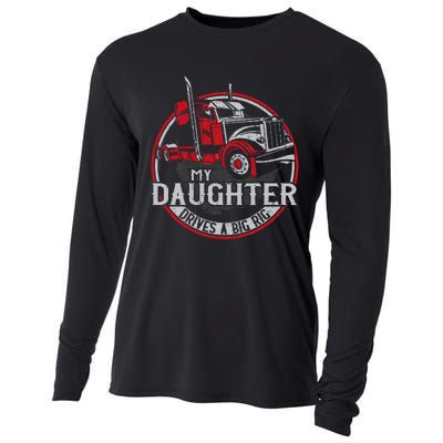 Trucker Truck Driver Father Mother Daughter Vintage My Cooling Performance Long Sleeve Crew