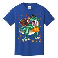 Thanksgiving Turkey Dinosaur T Rex Autumn Fall Boys Funny Gift Kids T-Shirt