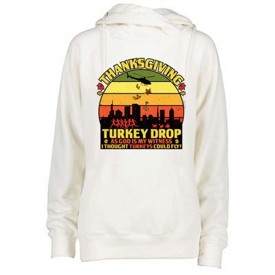 Thanksgiving Turkey Drop As God Is My Witness Turkeys Womens Funnel Neck Pullover Hood