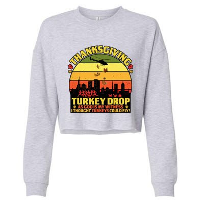 Thanksgiving Turkey Drop As God Is My Witness Turkeys Cropped Pullover Crew