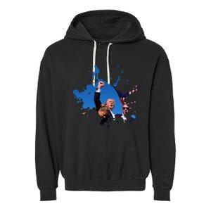 Triumphant Trump Defend Democracy Political Garment-Dyed Fleece Hoodie