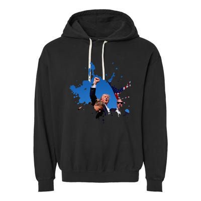 Triumphant Trump Defend Democracy Political Garment-Dyed Fleece Hoodie