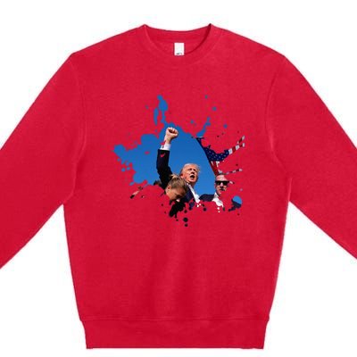 Triumphant Trump Defend Democracy Political Premium Crewneck Sweatshirt