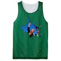 Triumphant Trump Defend Democracy Political Mesh Reversible Basketball Jersey Tank