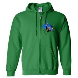 Triumphant Trump Defend Democracy Political Full Zip Hoodie