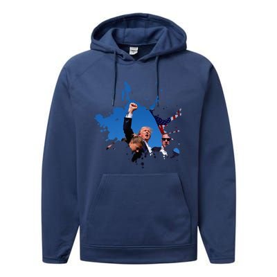 Triumphant Trump Defend Democracy Political Performance Fleece Hoodie