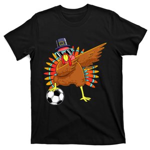 Thanksgiving Turkey Dab Cute and Funny Soccer T-Shirt