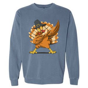 Thanksgiving Turkey Dabbing Funny Garment-Dyed Sweatshirt