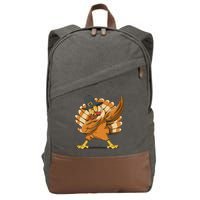 Thanksgiving Turkey Dabbing Funny Cotton Canvas Backpack