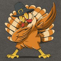 Thanksgiving Turkey Dabbing Funny Cotton Canvas Backpack