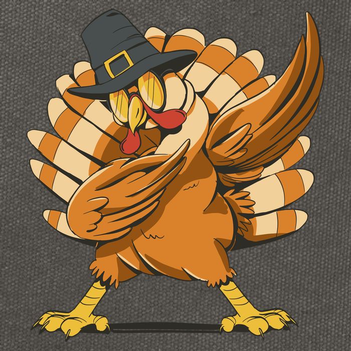 Thanksgiving Turkey Dabbing Funny Cotton Canvas Backpack