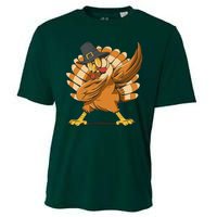 Thanksgiving Turkey Dabbing Funny Cooling Performance Crew T-Shirt