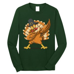 Thanksgiving Turkey Dabbing Funny Long Sleeve Shirt