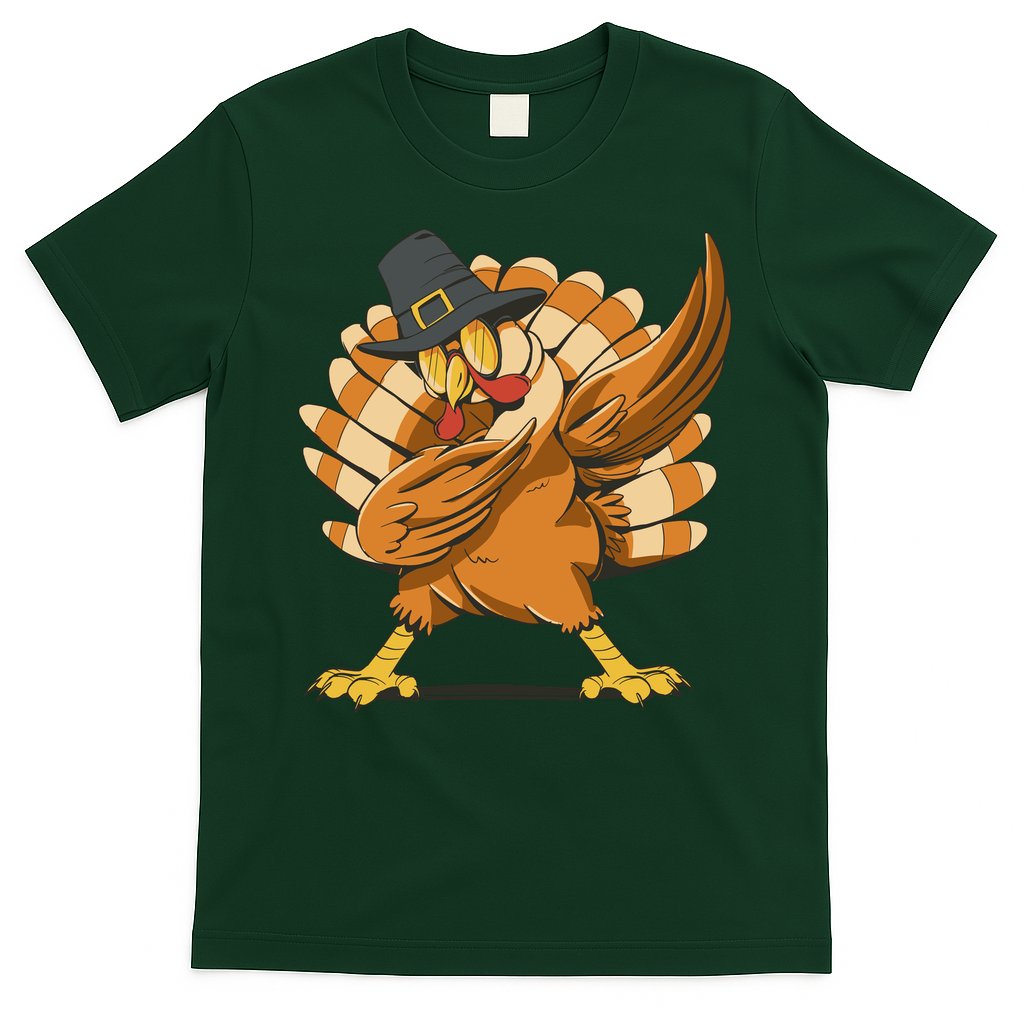 Thanksgiving Turkey Dabbing Funny T-Shirt