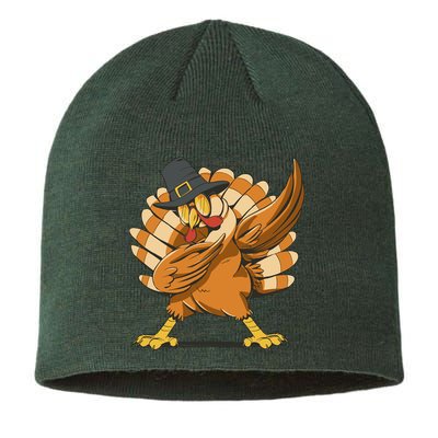 Thanksgiving Turkey Dabbing Funny Sustainable Beanie