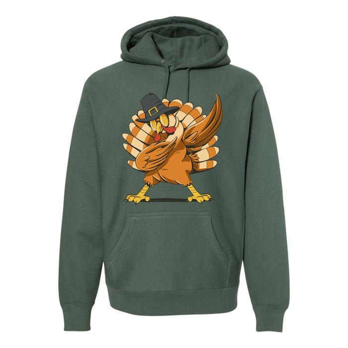 Thanksgiving Turkey Dabbing Funny Premium Hoodie