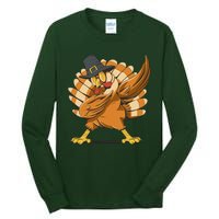 Thanksgiving Turkey Dabbing Funny Tall Long Sleeve T-Shirt