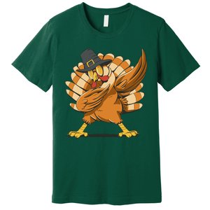 Thanksgiving Turkey Dabbing Funny Premium T-Shirt