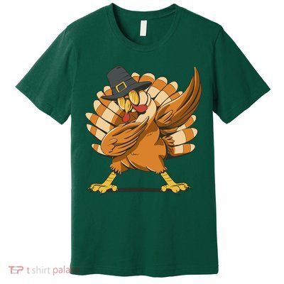 Thanksgiving Turkey Dabbing Funny Premium T-Shirt