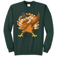 Thanksgiving Turkey Dabbing Funny Tall Sweatshirt