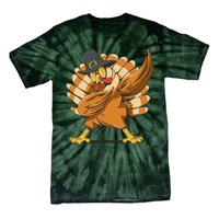 Thanksgiving Turkey Dabbing Funny Tie-Dye T-Shirt