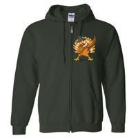 Thanksgiving Turkey Dabbing Funny Full Zip Hoodie