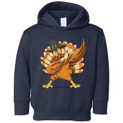 Thanksgiving Turkey Dabbing Funny Toddler Hoodie