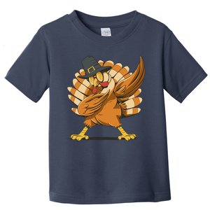 Thanksgiving Turkey Dabbing Funny Toddler T-Shirt