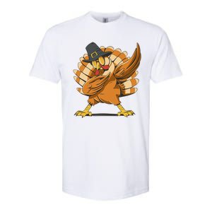 Thanksgiving Turkey Dabbing Funny Softstyle CVC T-Shirt