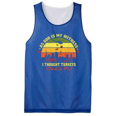 Thanksgiving Turkey Drop As God Is My Witness Turkeys Fly Gift Mesh Reversible Basketball Jersey Tank