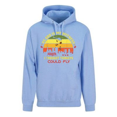 Thanksgiving Turkey Drop As God Is My Witness Turkeys Fly Gift Unisex Surf Hoodie