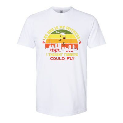 Thanksgiving Turkey Drop As God Is My Witness Turkeys Fly Gift Softstyle® CVC T-Shirt