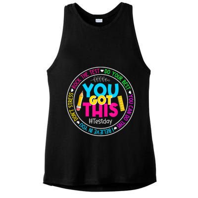 Teacher Testing Day You Got This Test Day Rock The Test Ladies PosiCharge Tri-Blend Wicking Tank