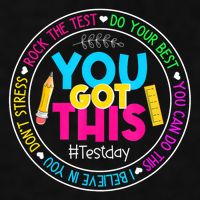 Teacher Testing Day You Got This Test Day Rock The Test Ladies PosiCharge Tri-Blend Wicking Tank