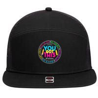 Teacher Testing Day You Got This Test Day Rock The Test 7 Panel Mesh Trucker Snapback Hat