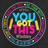 Teacher Testing Day You Got This Test Day Rock The Test 7 Panel Mesh Trucker Snapback Hat