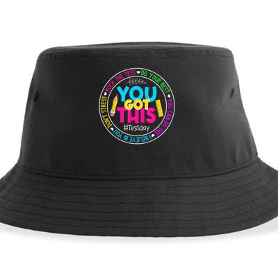 Teacher Testing Day You Got This Test Day Rock The Test Sustainable Bucket Hat