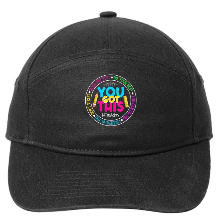 Teacher Testing Day You Got This Test Day Rock The Test 7-Panel Snapback Hat
