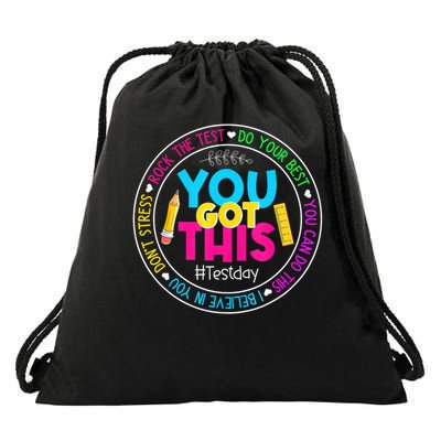 Teacher Testing Day You Got This Test Day Rock The Test Drawstring Bag