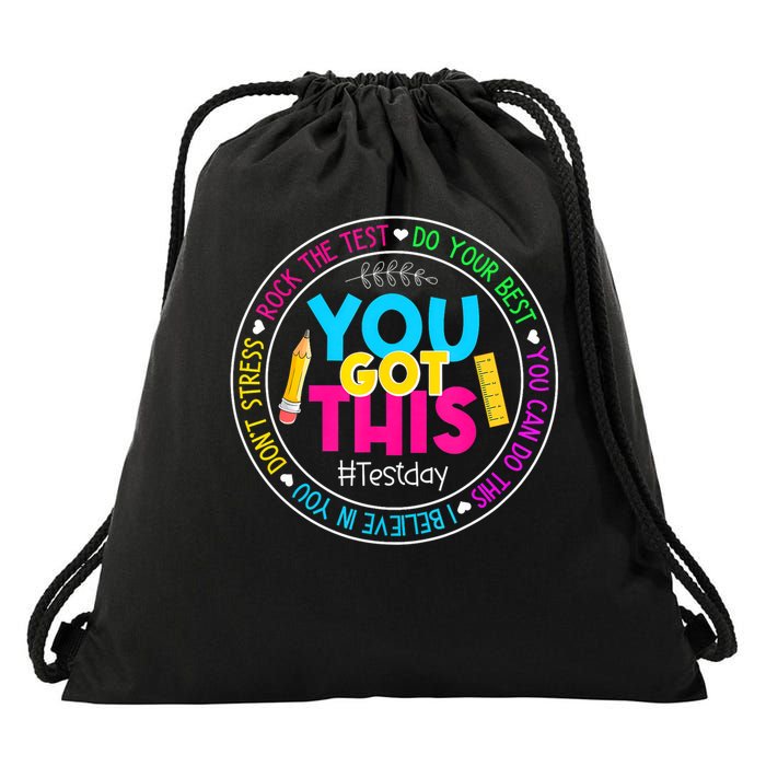 Teacher Testing Day You Got This Test Day Rock The Test Drawstring Bag