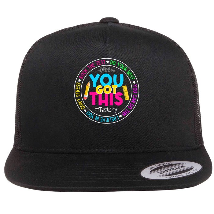 Teacher Testing Day You Got This Test Day Rock The Test Flatbill Hat
