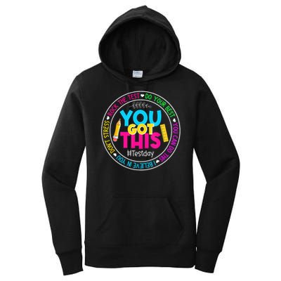 Teacher Testing Day You Got This Test Day Rock The Test Women's Pullover Hoodie