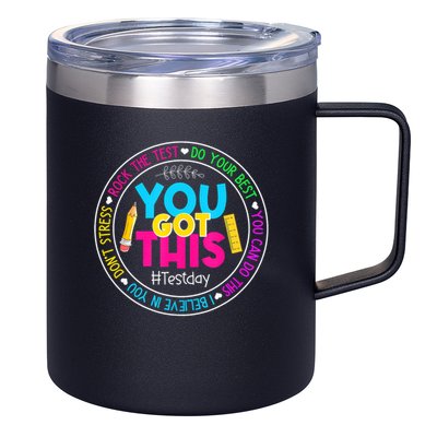Teacher Testing Day You Got This Test Day Rock The Test 12oz Stainless Steel Coffee Mug