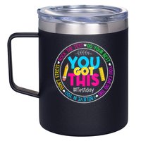 Teacher Testing Day You Got This Test Day Rock The Test 12oz Stainless Steel Coffee Mug