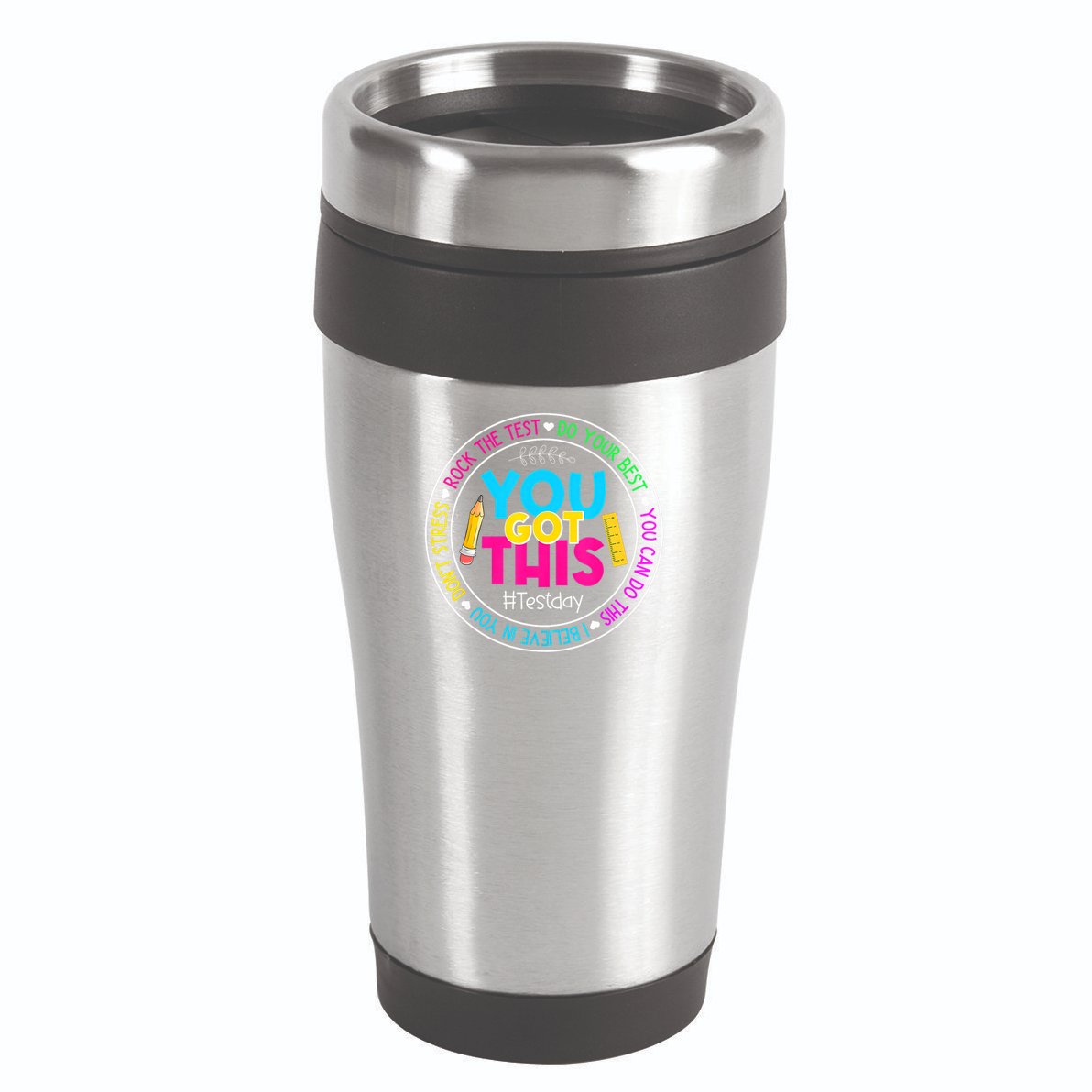 Teacher Testing Day You Got This Test Day Rock The Test 16oz Travel Tumbler