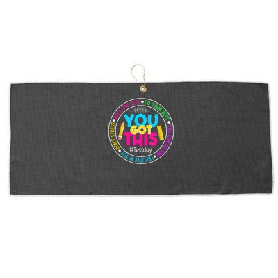 Teacher Testing Day You Got This Test Day Rock The Test Large Microfiber Waffle Golf Towel