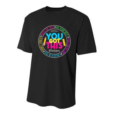 Teacher Testing Day You Got This Test Day Rock The Test Youth Performance Sprint T-Shirt