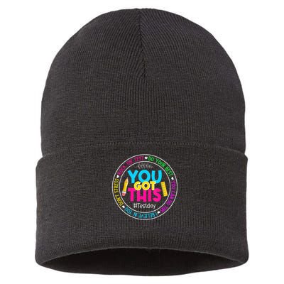 Teacher Testing Day You Got This Test Day Rock The Test Sustainable Knit Beanie