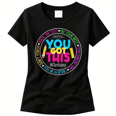 Teacher Testing Day You Got This Test Day Rock The Test Womens T-Shirt